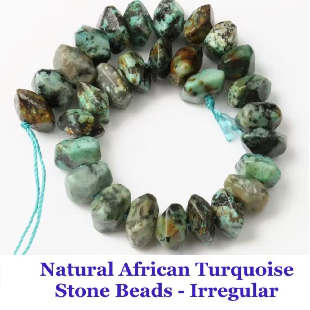 Natural African Turquoise Stone Beads - Irregular